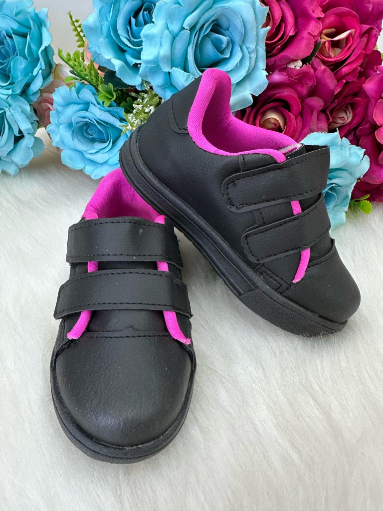 Tenis D Milan Vivi Preto Com Pink