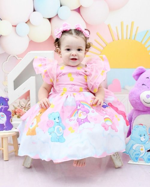 Vestido Temáticos Kids Ursinho Carinhosos