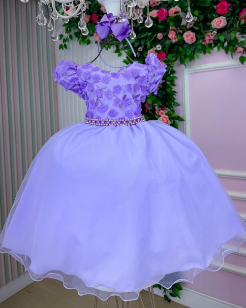Vestido Juvenil Miss Cherry Paloma Lilas
