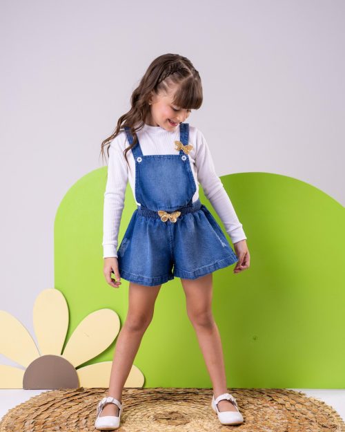 Jardineira Blogueirinha Jeans Elo