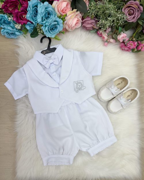 Conjunto Social Miss Cherry Matias Shorts Branco