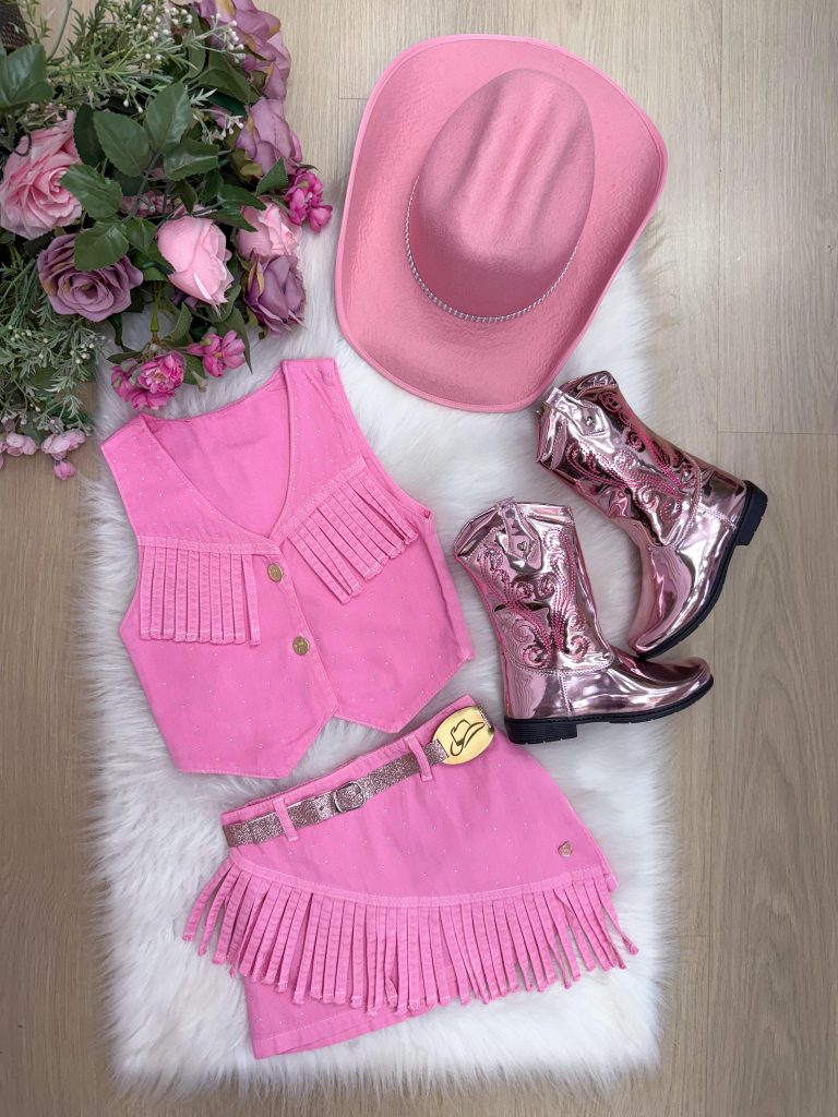 Conjunto Blogueirinha Boiadeira Maraisa Rosa