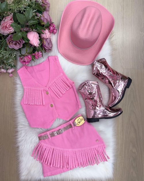 Conjunto Blogueirinha Boiadeira Maraisa Rosa