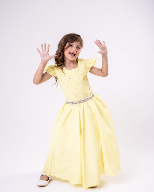 Vestido Ysa Kids Ariane Longo Amarelo
