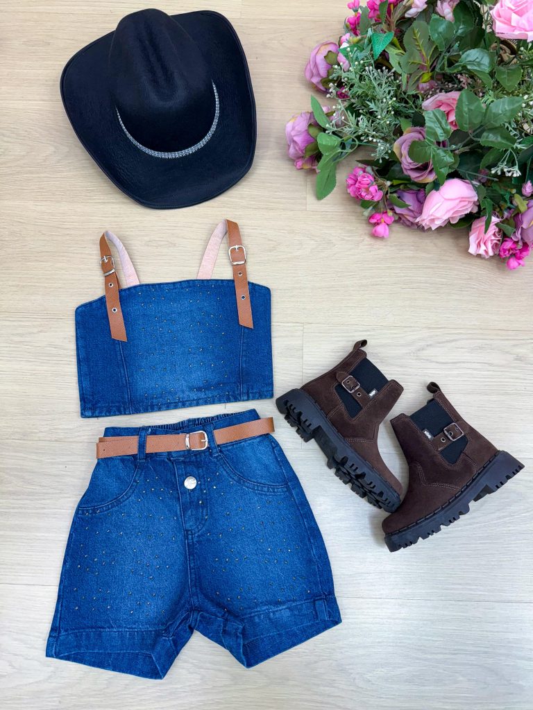 Conjunto Bloguerinha Jeans Rayssa