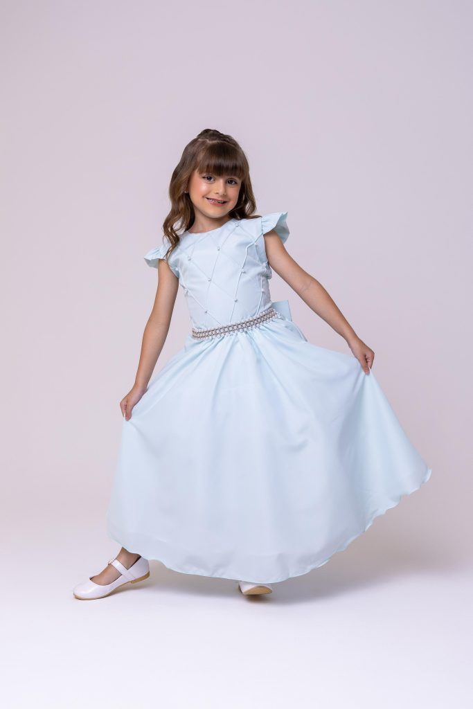 Vestido Ysa Kids Ariane Longo Verde Porto Fino