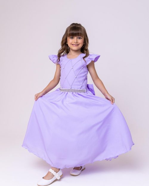 Vestido Ysa Kids Ariane Longo Lavanda