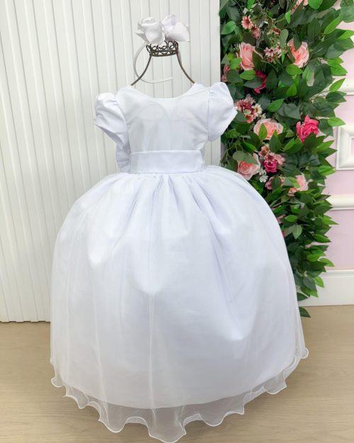 Vestido Vila Lele Longo Selena Branco