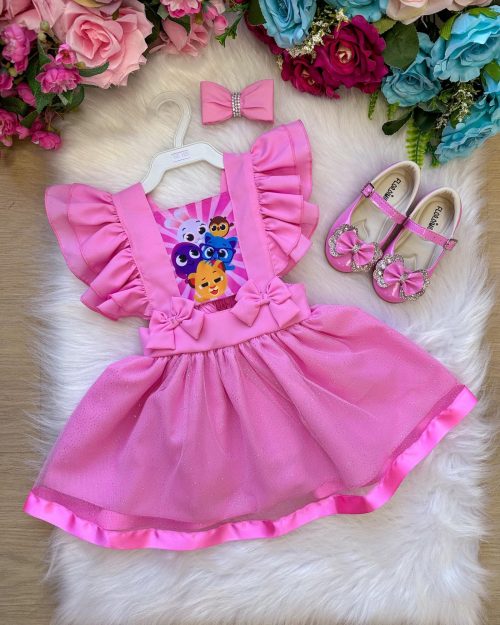 Romper/Vestido Princesa Belli Bolofofos – Bolo Fofos Rosa