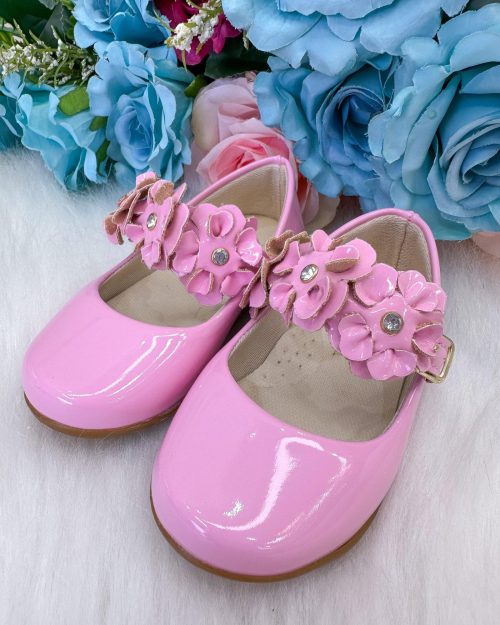 Sapatilha Bruninha Flores Rosa