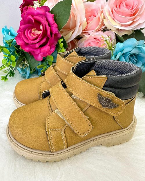 Bota Coturno Masculina Ortobaby Pedro Mostarda/Caramelo