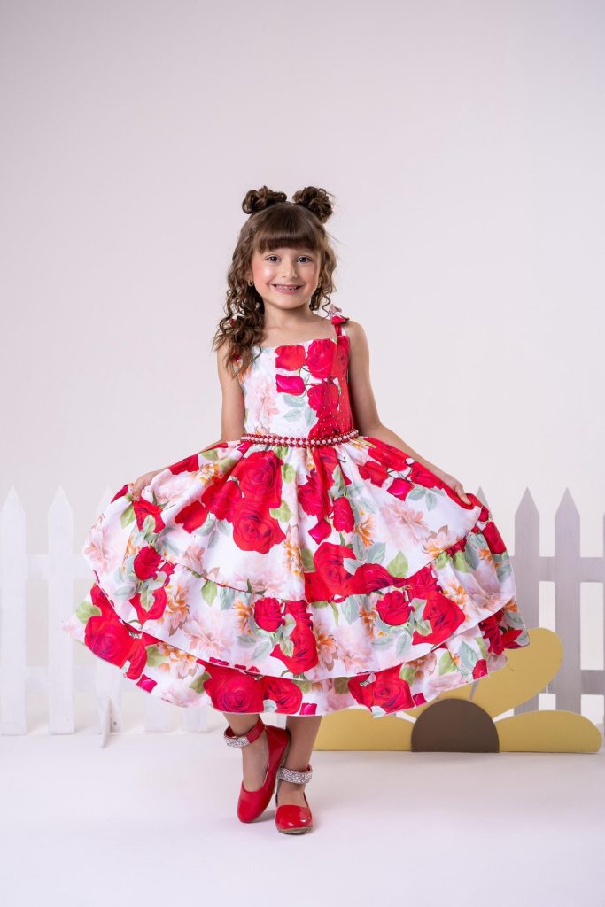 Vestido Giovanella/Giovanela Tres Marias Floral Vermelho Maria