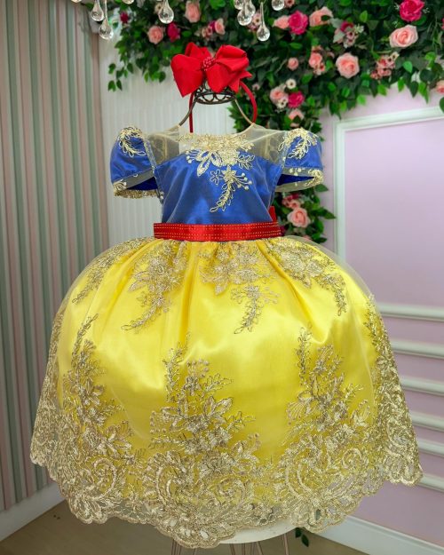 Vestido Infantil Enjoy Bebê Branca de Neve