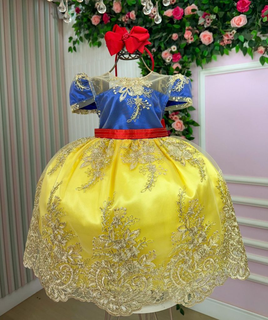 Vestido Infantil Enjoy Bebê Branca de Neve